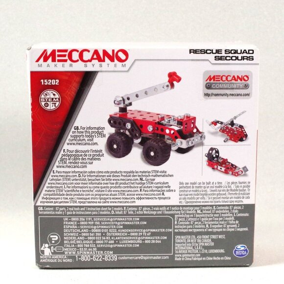 Meccano Maker System Rescue Squad Set 15202 Makes 3 Models 8+Years New In Box - Picture 2 of 5